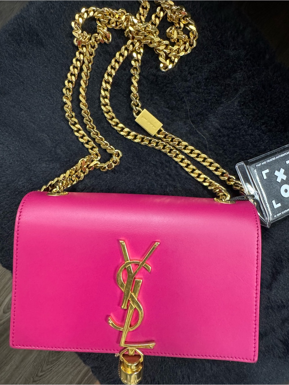 YSL Saint Laurent Pink Leather Chain Bag Like New